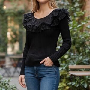 Dolce Cabo Black boat neck Sweater